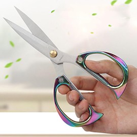 Kitchen Scissors, Heavy Stainless Steel Scissors with Sturdy Straight Tip Color Handle (Color)