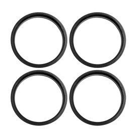 sourcing map 4 x Centring Rings Plastic Spacer Rings for Universal 73.1 to 67.1 mm Black