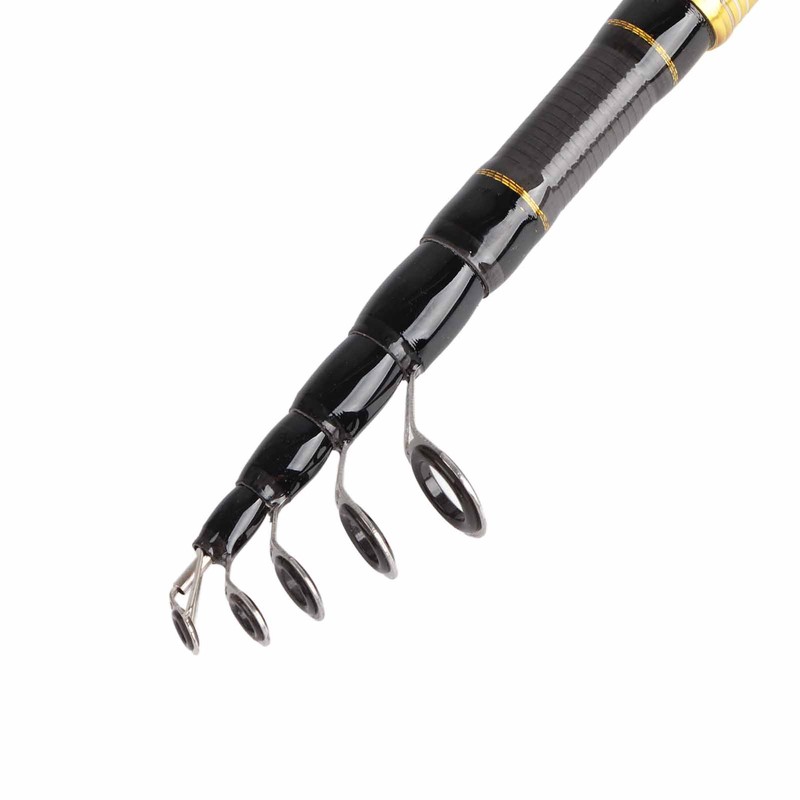 Fishing Rod Kit Carbon Fiber Telescopic 1.8m Fishing Pole and