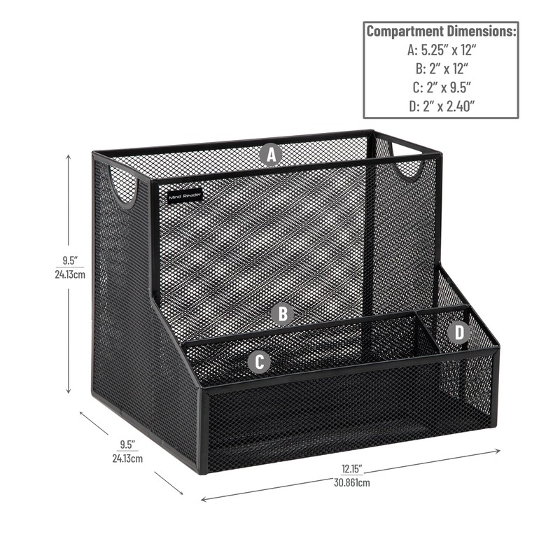 Mind Reader Desktop Organizer, Vertical File Storage, Letter Size, Office,