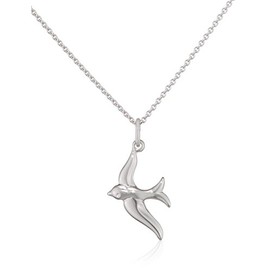 XAANA AMZ0428 Swallow Pendant with Chain 42/45 cm 925 Sterling Silver, Sterling Silver