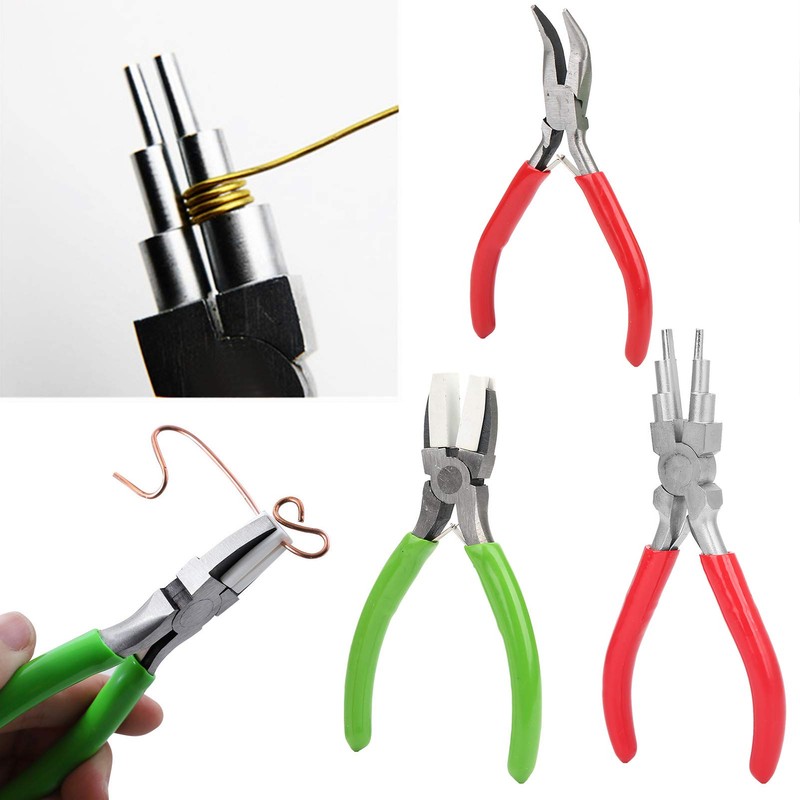 Kit de 3 Alicates de Joyería, que Incluyen Alicates de