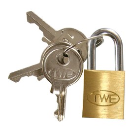 Waki Sangyo TWE Cylinder Lock Padlock Back Security Management Main Unit 1pc Key 3pcs 15mm VA-001