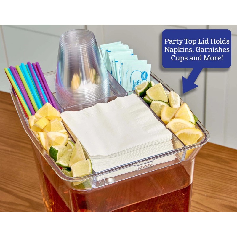 Buddeez Clear Tritan 2.5 Gallon Party Top Beverage Dispenser with