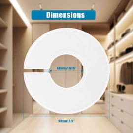 GIONAR 10 Pieces Wardrobe Dividers Round Clothes Dividers Plastic Clothes Size Dividers with 1 Marker for Household Clothing Sizing (White)