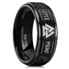 King Will Black Tungsten Viking Rings For Men 8mm Wedding