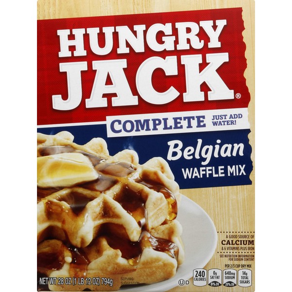 Hungry Jack Complete Belgian Waffle Mix, 28 Ounce (Pack of 6)