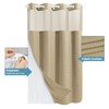 EUTXL Beige Stall No Hook Shower Curtain with Snap in