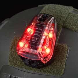 NECARL Tactical IR Helmet Light Military 4 Modes with Red Light + White LED Lamp + IR Strobe/Constant Light, Airsoft Survival Signal Identification Light for Fast Wendy and More Helmet