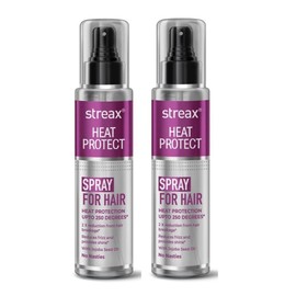 Metrey Herbotech Heat Protection Hair Spray, 100ml, Pack of 2, Protects Up to 250°C, Reduces Hair Breakage