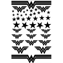 Tactical Penguin Female Superhero Emblem Vinyl Stencil, 7x11", High Bake - High Heat - Oven Cured Cerakote, Gunkote, & Duracoat for DIY Spray Paint/Airbrush Coating Projects