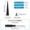 40 Sets Spikes and Studs Kit, 7x40mm Black Cone Clothes