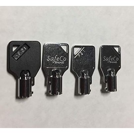 4 Craftsman Gladiator GarageWorks Toolbox Lock Keys Code Cut F21 One Black Top & 3 Pre-Cut ILCO Aftermarket Tool Box Keys Please Note Push in on Key When Turning.