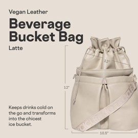 Corkcicle Beverage Bucket Cooler Bag - All-Day Insulated Ice Bucket - Water-Resistant Portable Cooler - Easy-Clean Interior - Summer Drinkware Gift - Keeps Drinks Ice Cold - 10.5" x 12" - Sage Mist