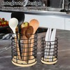 UKQRRTC 2Pcs Hollow out Iron Utensil Caddy, 2 Sizes, Open