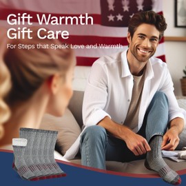 Buttons & Pleats Wool Socks for Men Women Merino Thermal Warm Cozy Winter Fuzzy Boot Sock LXL