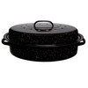 Millvado Granite Roasting Pan, 12 lb Capacity Turkey Roasting Pan