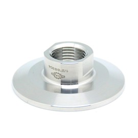 QiiMii Sanitary Female Threaded Pipe Fitting to 2 Inch Tri Clamp (OD 64mm Ferrule) (Pipe Size: 1/2" NPT)