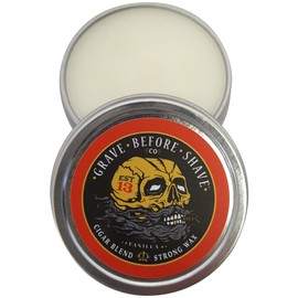 Fisticuffs LLC Grave Before Shave Cigar Blend Strong Hold Mustache Wax 1 OZ. Tin