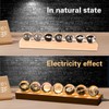 7 Galactic Crystal Ball Décor with LED Wooden Light Stand