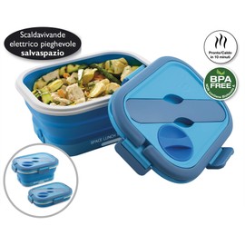 MACOM Just Kitchen 864 Space Lunch to Go Stove Folding Electric Salvaspazio, 35 W, Blue/White