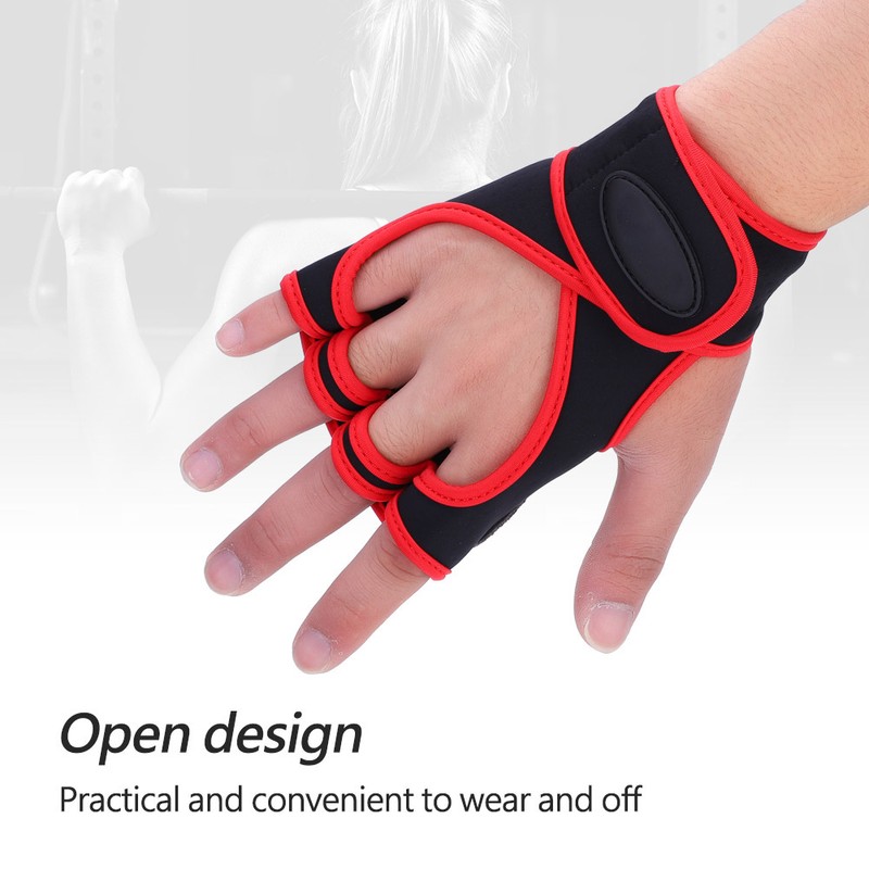 1 Pair Anti skid Sports Weight Lifting Half Finger Protection