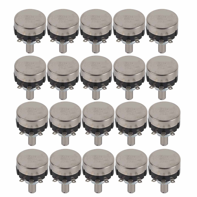 20Pcs Potentiometer Carbon Film Single Turn Accessory Set Kit for