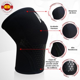 MERCURYAL 2 Pack Crossfit Knee Pads Workout Gym Powerlifting Knee Pads Neoprene 5mm Knee Pads Gym Knee Pads for Men Women (L)