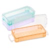 JIANTA 3 Pack Stackable Pencil Boxes, Plastic Pencil Case with