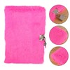 Kisangel Adorable Plush Notebook with Lock Cute Diary for Girls
