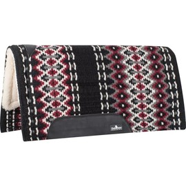 Classic Equine SensorFlex Blanket Top Straight Pad, 1-inch (Black-Steel Grey, 34 x 38)