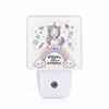 Chrobak LED Night Light,Cute Rainbow Unicorn LED Night Light Plug into Wall with Dusk to Dawn Light Sensor White Energy Efficient Nightlight for Bedroom Bathroom Hallway Living Room Kitchen