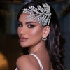 Mpoikba Wedding Hair Pieces for Brides, Rhinestone Bride Headpiece, Handmade