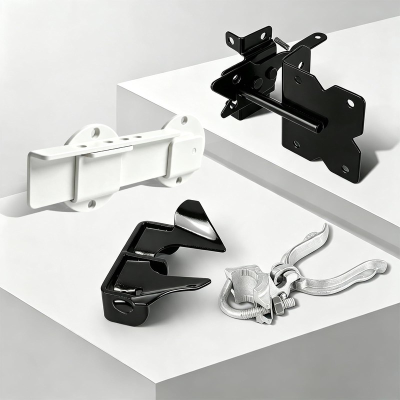 2 Pack 9" Flip Gate Latch Lock with Padlock Hole,Matte