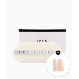 ipkn Powder Pact Large Puff 5-Pack (Pouch) 2 Wedge Puffs / ipkn 파우더 팩트 대형 퍼프 5매입 (파우치) 웨지퍼프 2매
