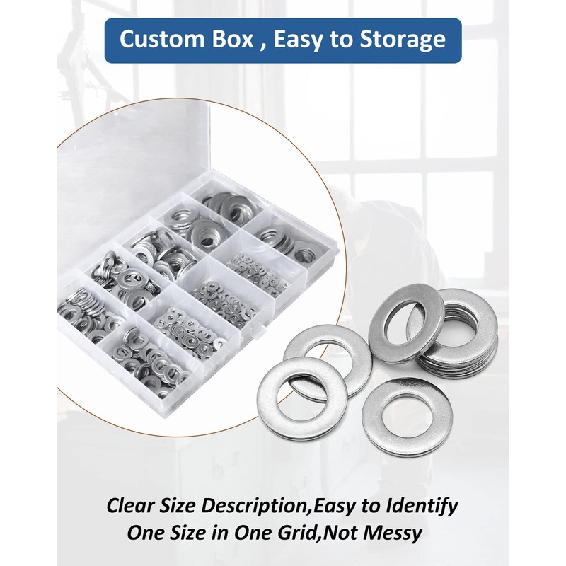 Flat Washer - 8# 304 Stainless Steel Metal Washers Flat