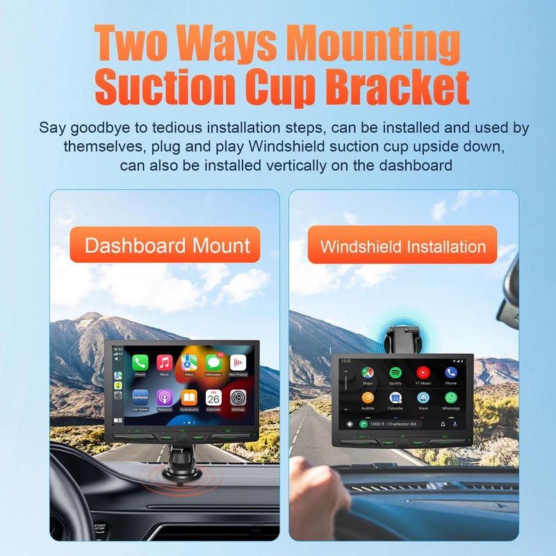 Portable Wireless Apple Carplay Touchscreen for 7" HD Portable Android