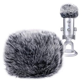 YOUSHARES Microphone Furry Windscreen Muff - Mic Wind Cover Fur Pop Filter as Foam Cover for Blue Yeti, Blue Yeti Pro USB Condenser Mic