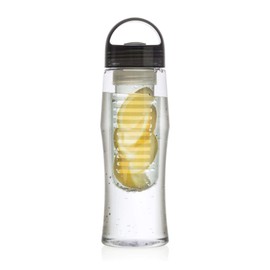 Vinsani ® Fruit Fuzer Water Bottle Fruit Infusion Infuser Aqua Hydration - Black
