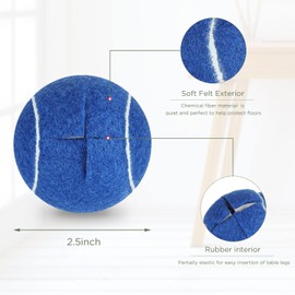 Macarrie 100 Pcs Precut Tennis Balls Bulk for Furniture Legs Tennis Ball Chair Foot Covers for Floor Protection Ball Desk Leg Coverings(Black)