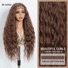 NOBLE Long Wavy Lace Front Wig 30 Inch Ginger Orange