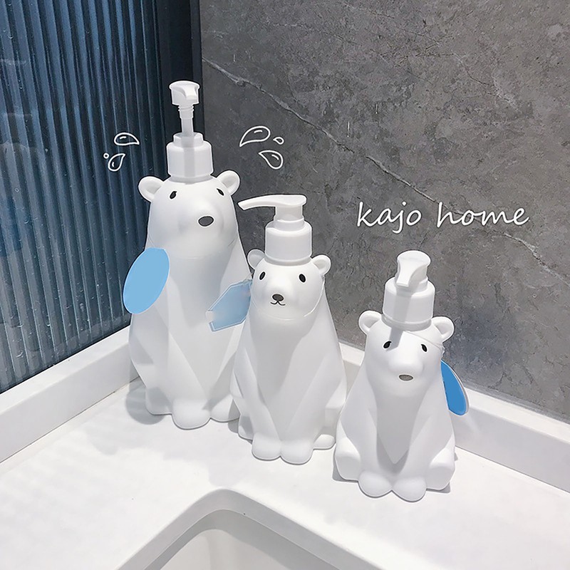 Soap Dispenser Bottle Cute Bear Shape Large Capacity Pump Dispenser