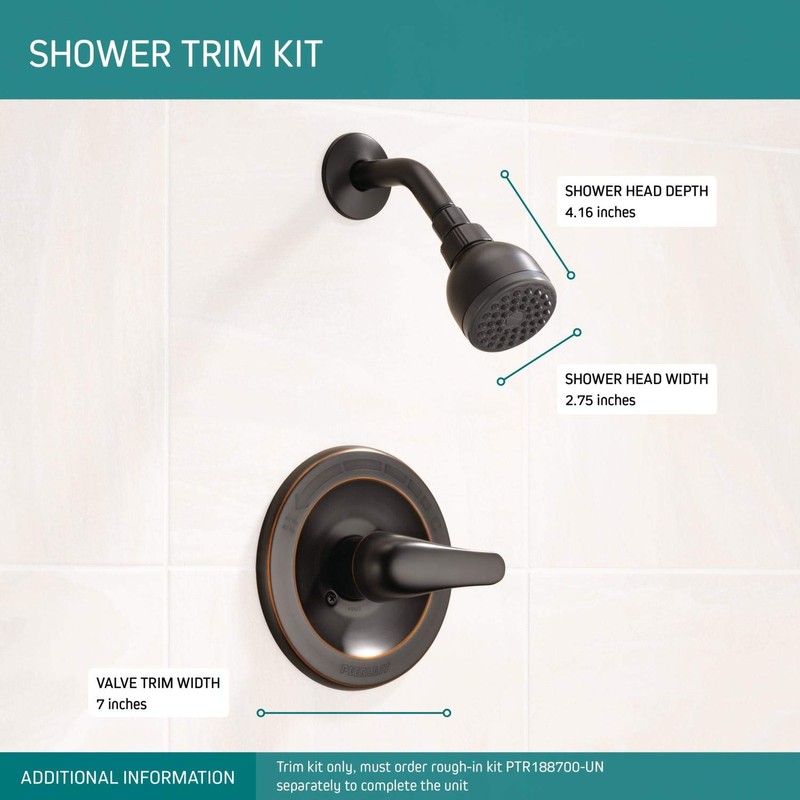 Peerless Single-Handle Shower Faucet Trim Kit with Single-Spray Touch-Clean Shower