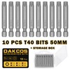 DAKCOS 10-Piece T40 Torx Bit Set, Premium S2 Alloy Steel