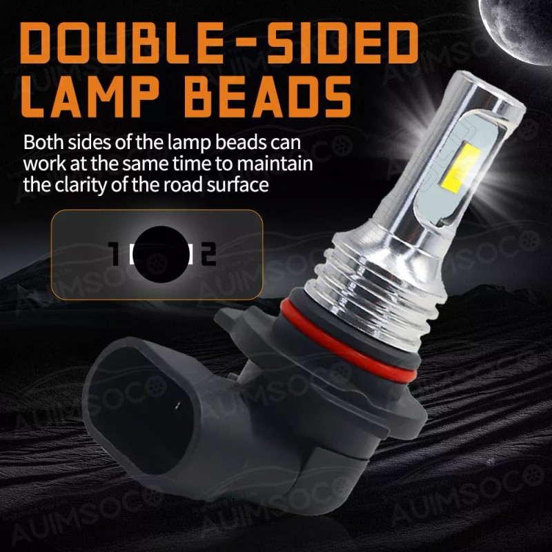 AUIMSOCO 9006 9005 LED Headlights Kit Combo Bulbs 10000K High