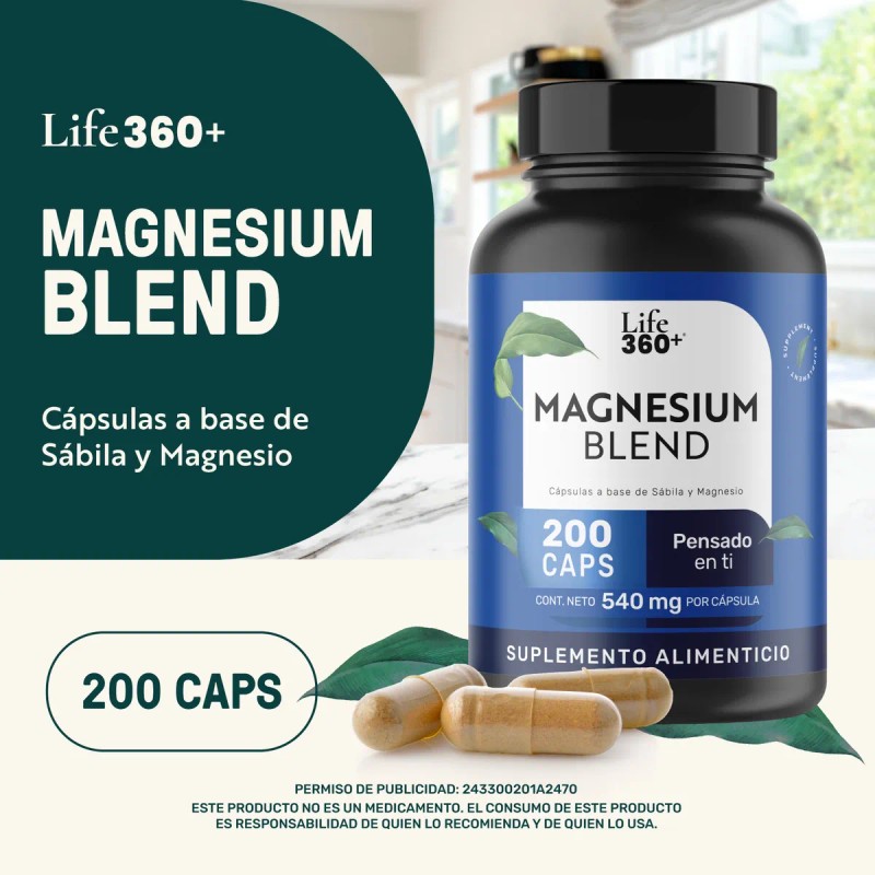 Magnesium Mix Life 360 200 Cpsulas De Citrato De Magnesio