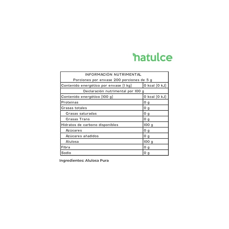 NATULCE | Alulosa 1 Kg Endulzante Natural Sustituto De Azúcar