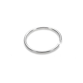 Other Fake Nose Ring, NO PIERCING REQUIRED 0.7mm Simple Nose Hoop, Tragus Hoop (8mm, Silver)