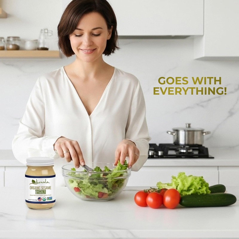 Kevala Organic Sesame Tahini – USDA Organic, Non‑GMO Project Verified