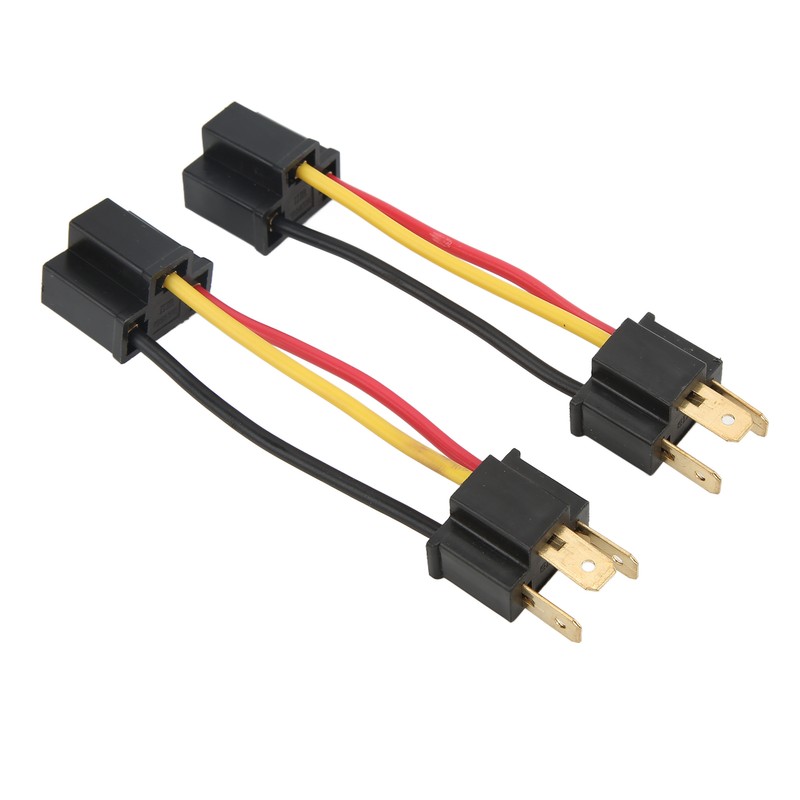 2pcs H4 Headlight Socket Converter Head Light Wiring Harness Adapter